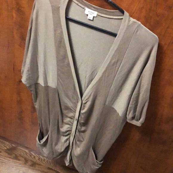 Wilfred, tan button down sweater cardigan, size S - Picture 3 of 4